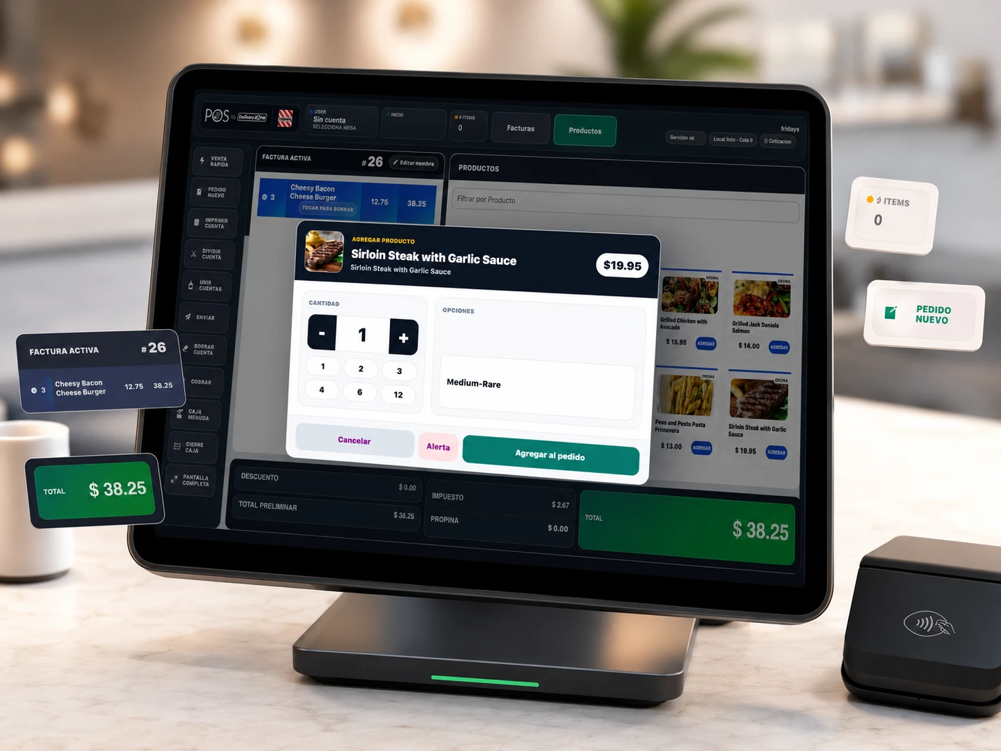 DeliveryZone POS pos order entry screen